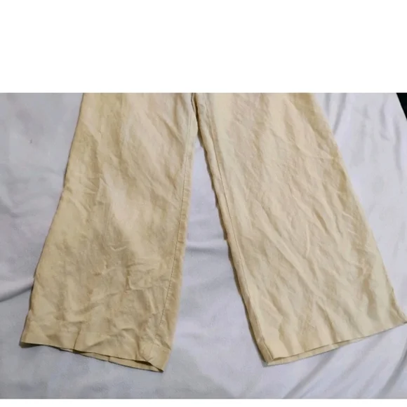 Counterparts Light Yellow Wide Leg Pants - Picture 2 of 15